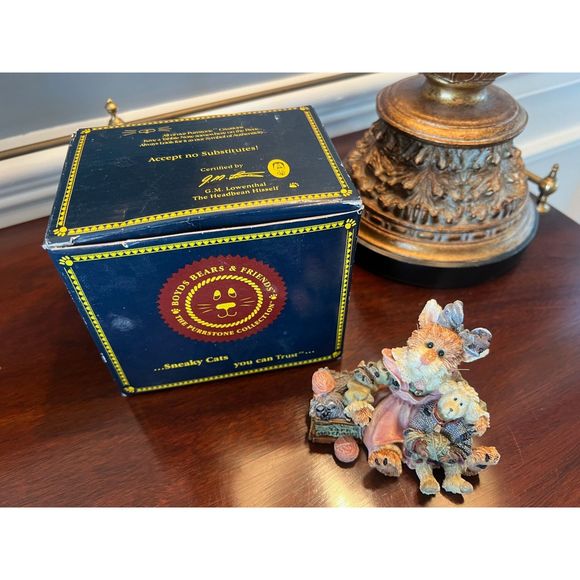 Boyds Bears The Purrstone Collection "Clawdette Fuzzface & Wuly" 1999 NIB - Picture 2 of 8